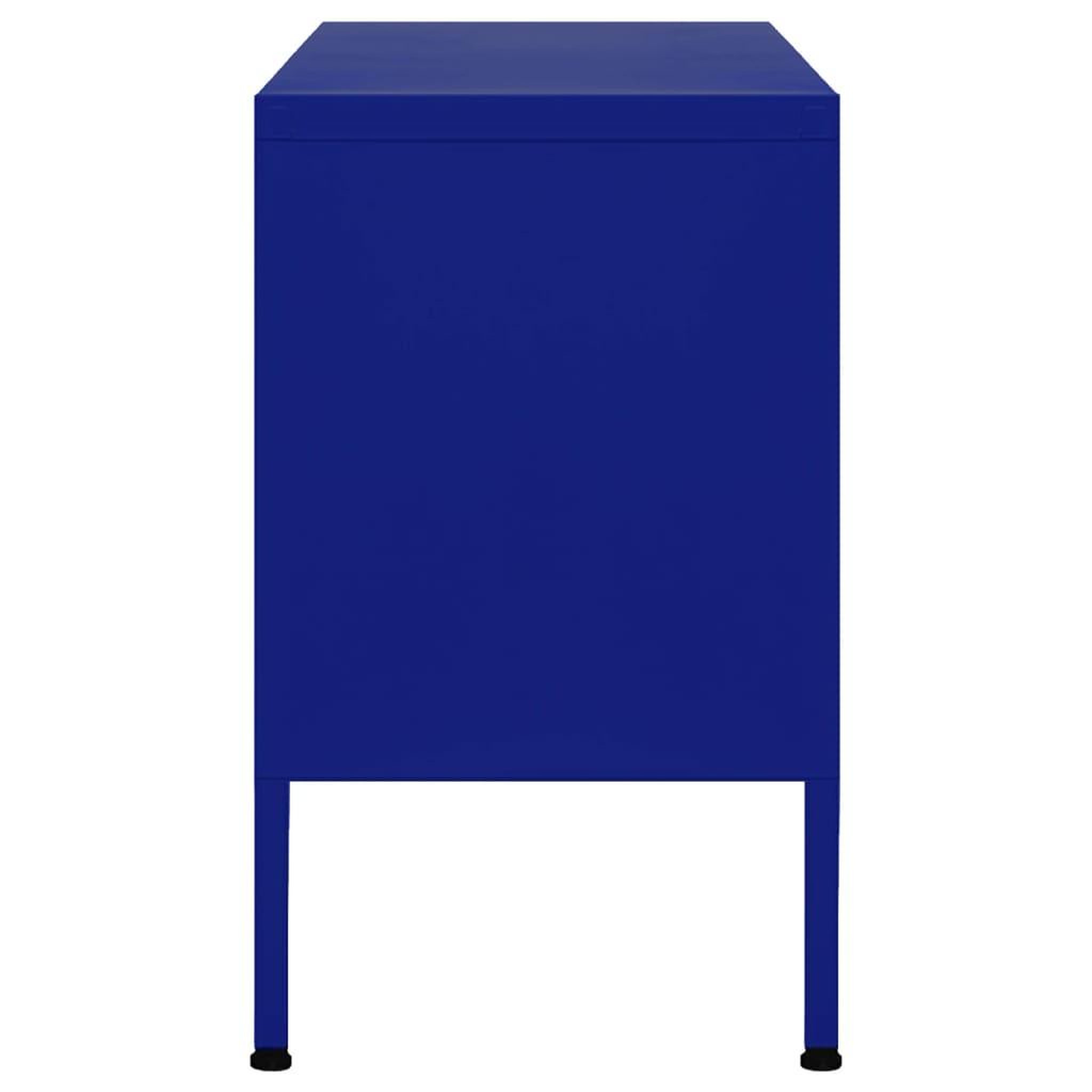 Voir la diapositive 4 : VIDAXL Meuble TV Bleu marine 105x35x50 cm Acier