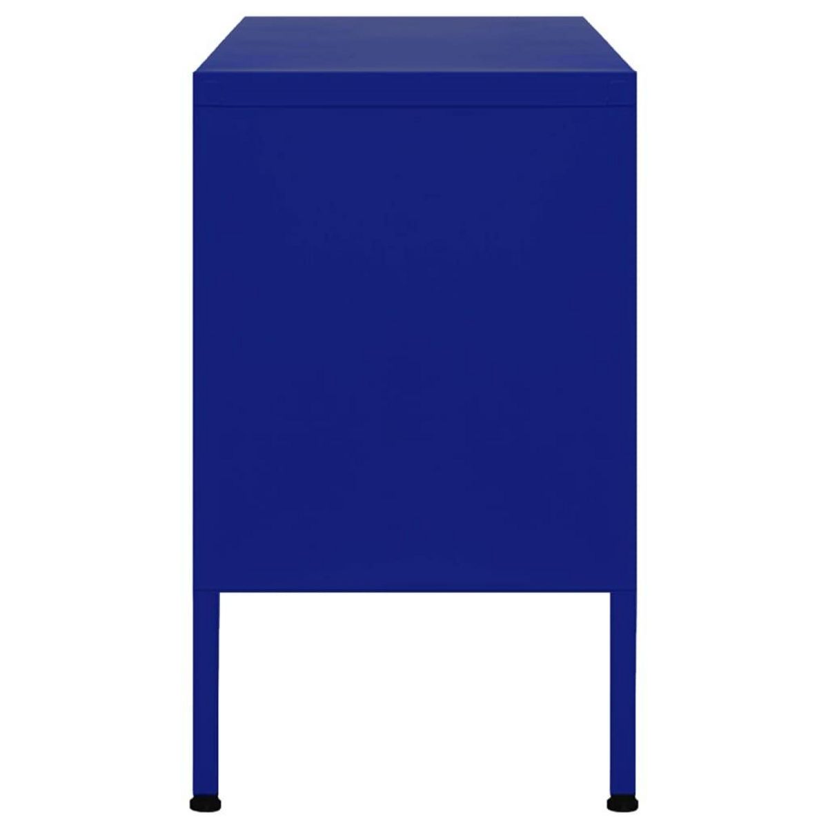 VIDAXL Meuble TV Bleu marine 105x35x50 cm Acier
