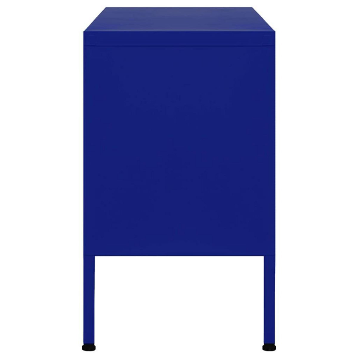 VIDAXL Meuble TV Bleu marine 105x35x50 cm Acier