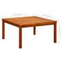 Voir la diapositive 6 : VIDAXL Table basse de jardin 85x85x45 cm Bois solide d'acacia
