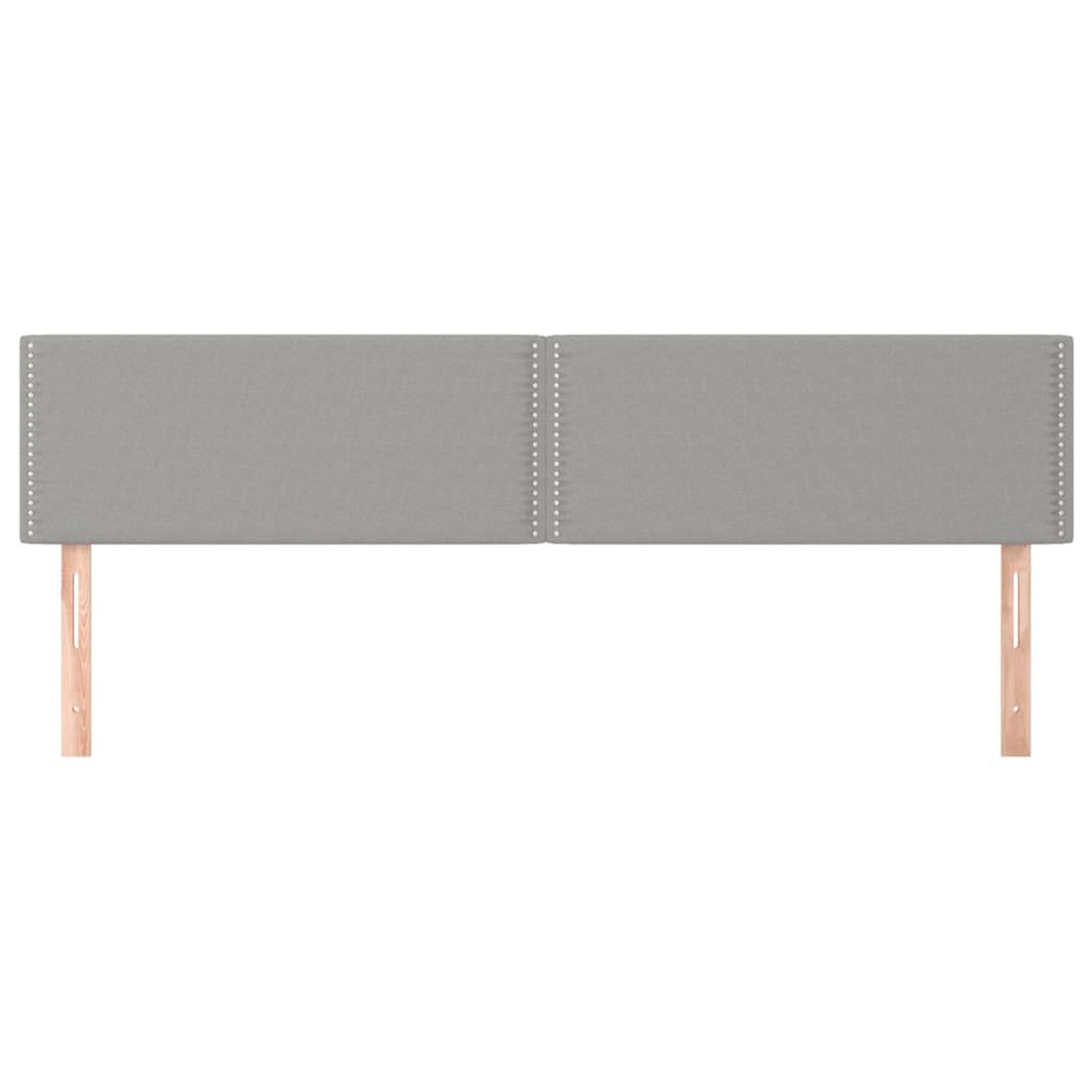 Voir la diapositive 3 : VIDAXL Tetes de lit 2 pcs Gris clair 100x5x78/88 cm Tissu