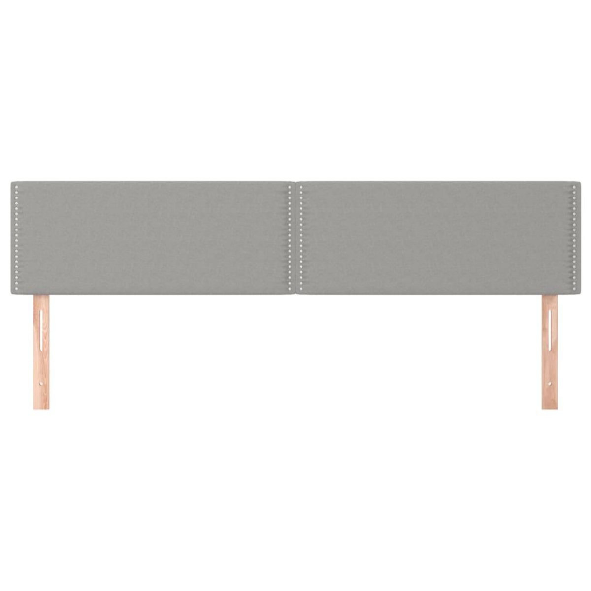 VIDAXL Tetes de lit 2 pcs Gris clair 100x5x78/88 cm Tissu