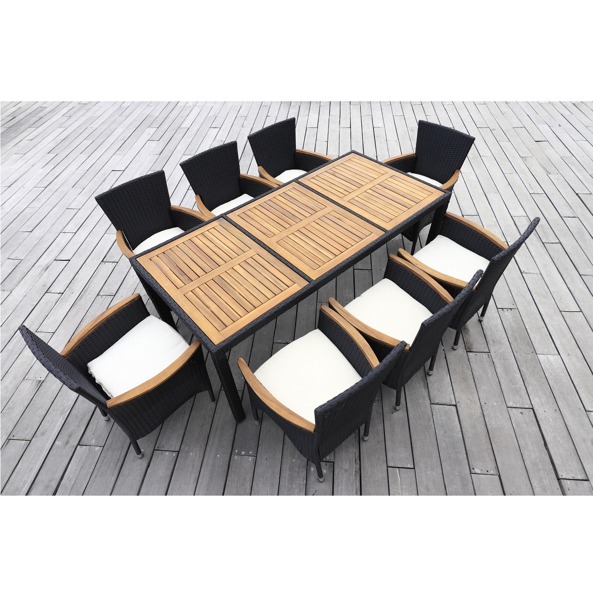 Voir la diapositive 1 : Salon de jardin 8 personnes bois acacia BELIZE