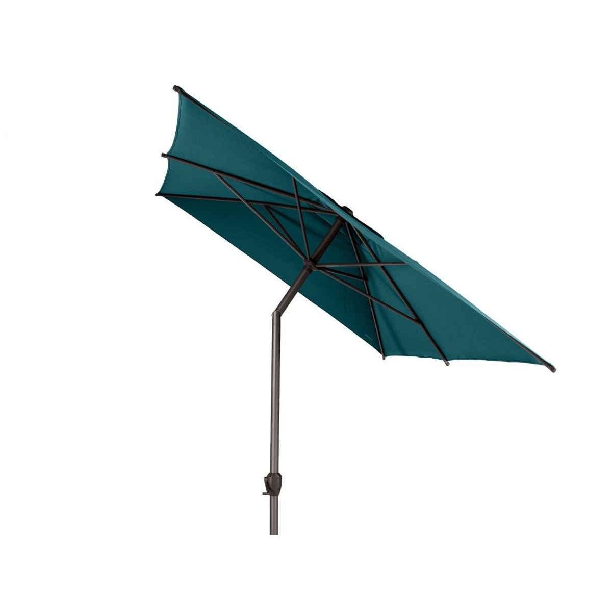 HESPERIDE Parasol droit rectangulaire Loompa Bleu canard - 3 x 2 m - Hespéride