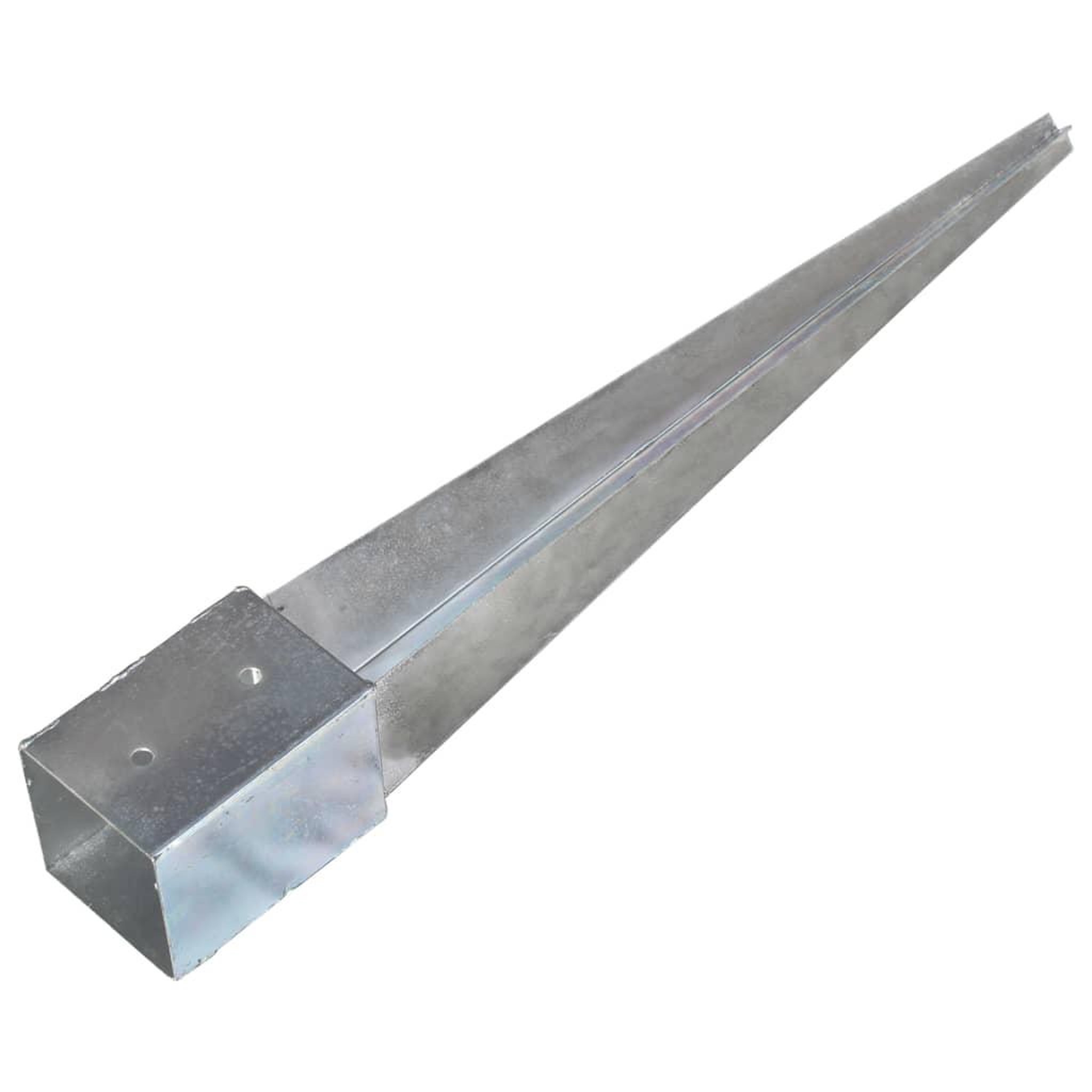 Voir la diapositive 4 : VIDAXL Piquets au sol 2 pcs Argente 10x10x76 cm Acier galvanise