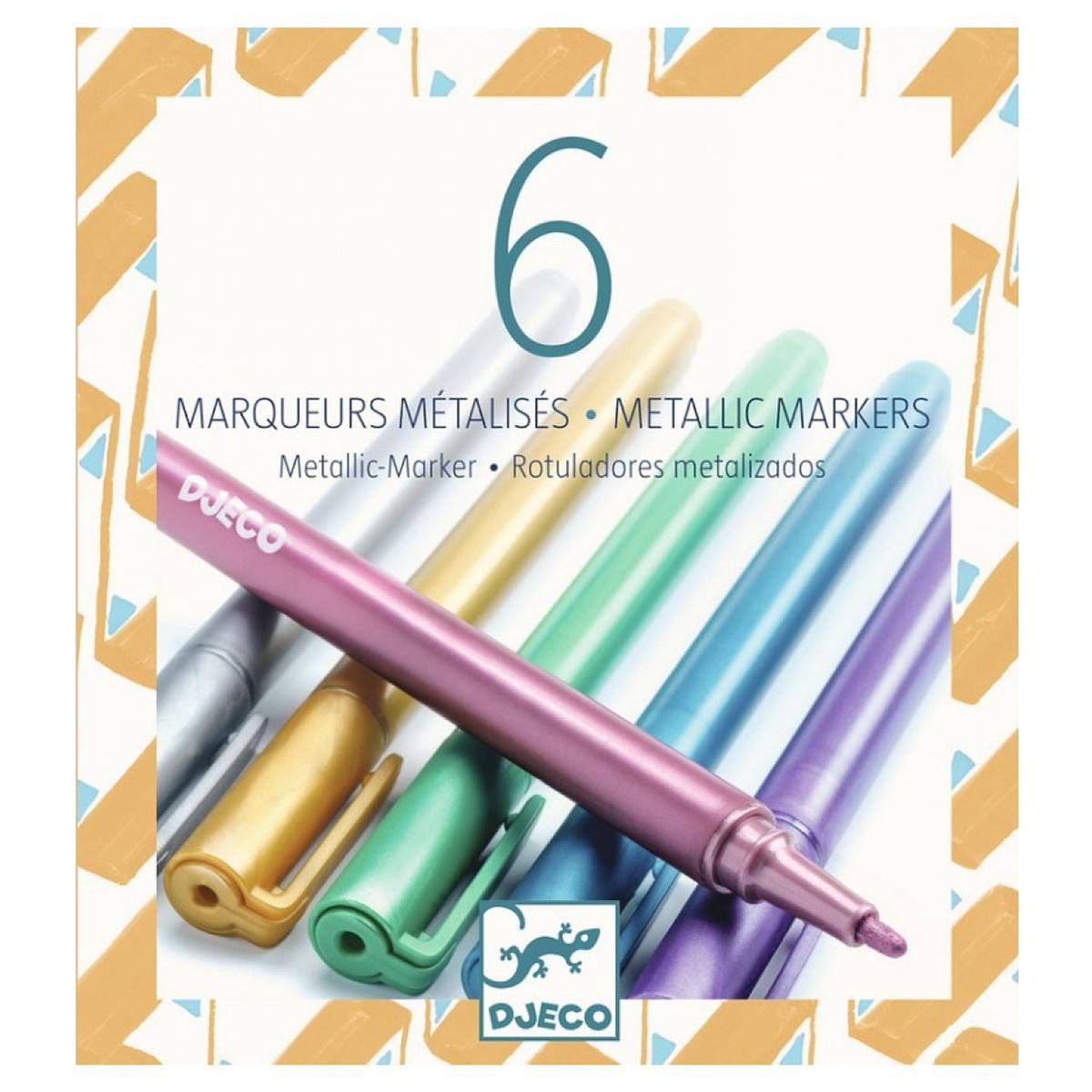 Djeco DJ08870 6 Feutres Metallic