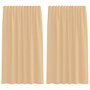 Voir la diapositive 2 : VIDAXL Rideaux en voile avec boucles 2 pcs sable 140x175 cm