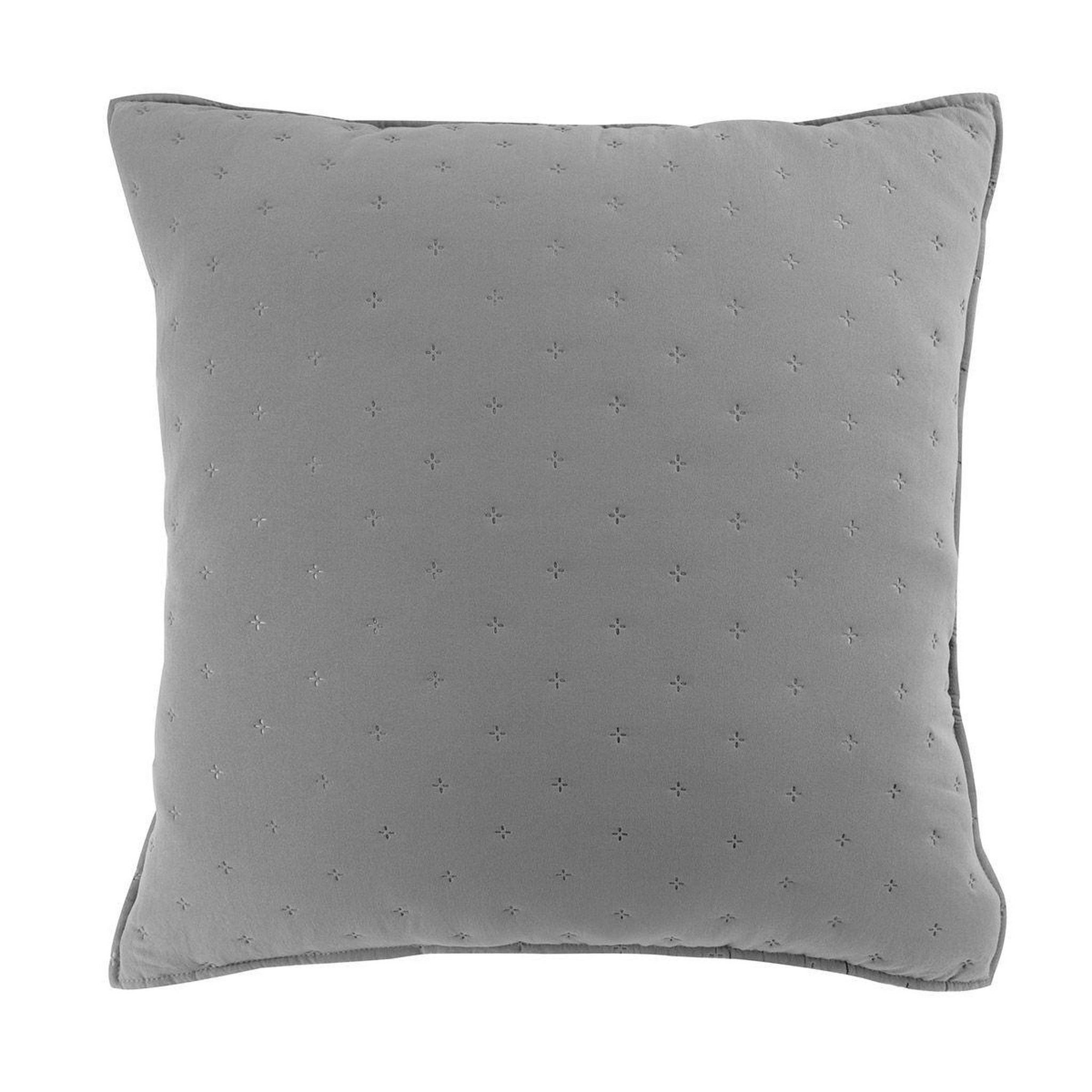 Douceur d'Intérieur Housse de coussin  mellow  60x60cm gris & blanc