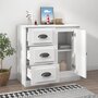 Voir la diapositive 3 : VIDAXL Buffet blanc 70x35,5x67,5 cm bois d'ingenierie