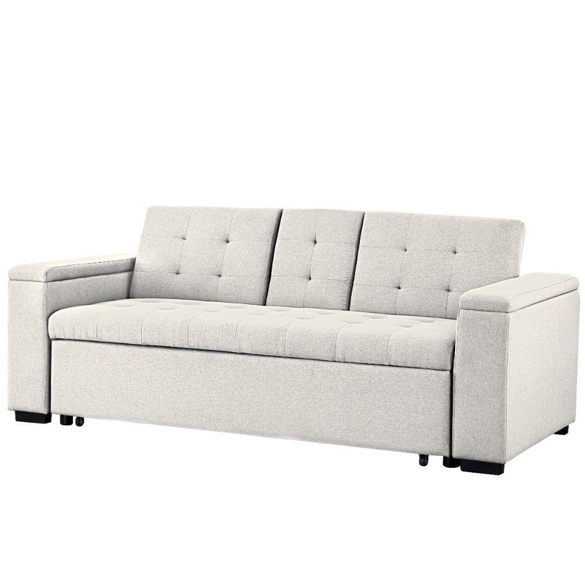 CONCEPT USINE Canapé convertible 3 places en tissu beige noho