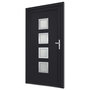 Voir la diapositive 4 : VIDAXL Porte d'entree anthracite 108x200 cm PVC