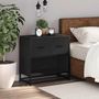 Voir la diapositive 3 : VIDAXL Table de chevet noir 60x31x60 cm bois d'ingenierie et metal