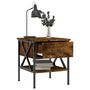Voir la diapositive 4 : VIDAXL Tables de chevet 2 pcs chene fume 40x42x45 cm bois d'ingenierie