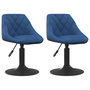 Voir la diapositive 2 : VIDAXL Chaises pivotantes a manger lot de 2 bleu velours