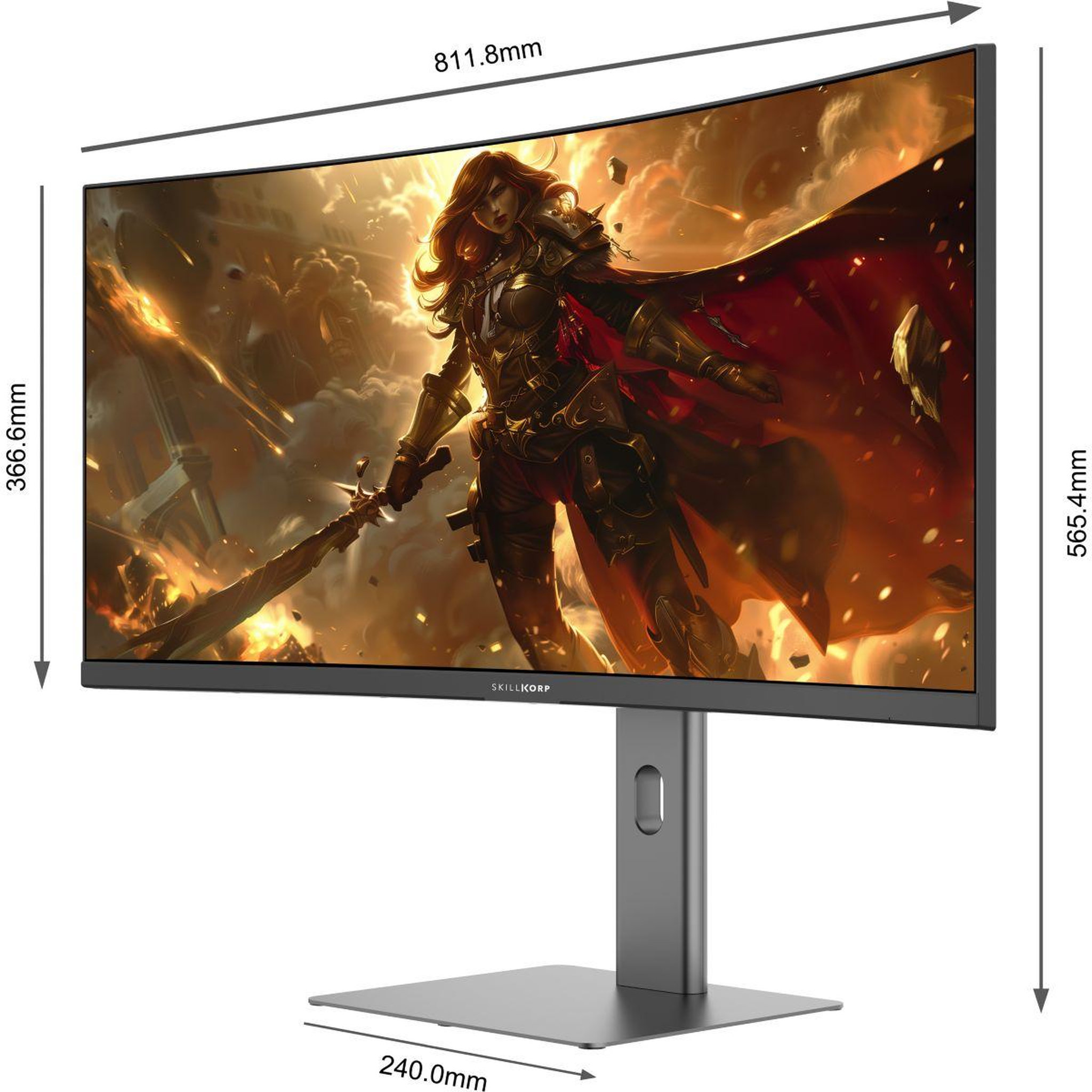 Voir la diapositive 3 : SKILLKORP Ecran pc gamer m34 progress 34  incurvé 1500r uwqhd 180hz fast va hdmi 2.1 amd freesync