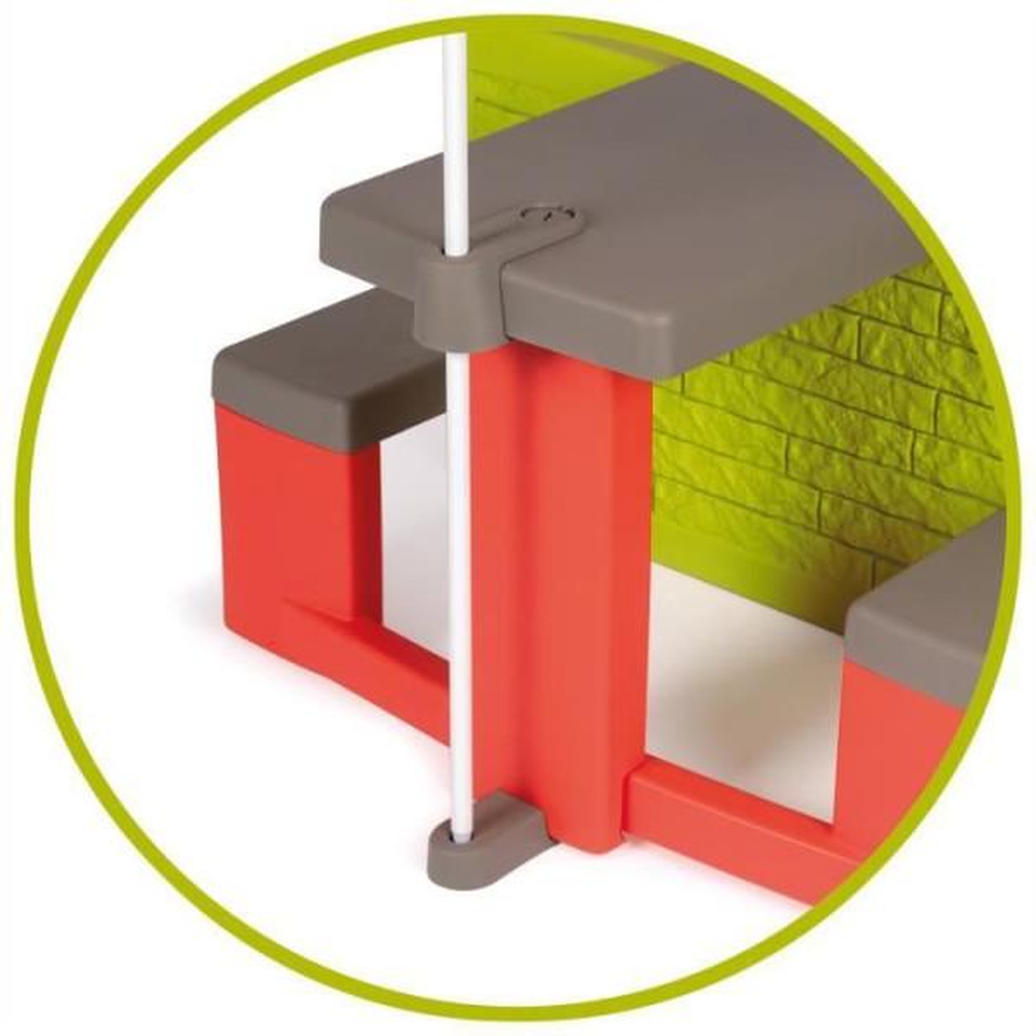 Voir la diapositive 4 : SMOBY Smoby - Parasol pour tables pique-nique - 80 x 90 cm - Rouge