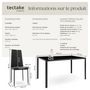 Voir la diapositive 6 : tectake Ensemble table et chaises de salle à manger en acier noir