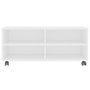 Voir la diapositive 4 : VIDAXL Meuble TV avec roulettes Blanc 90x35x35 cm Bois d'ingenierie
