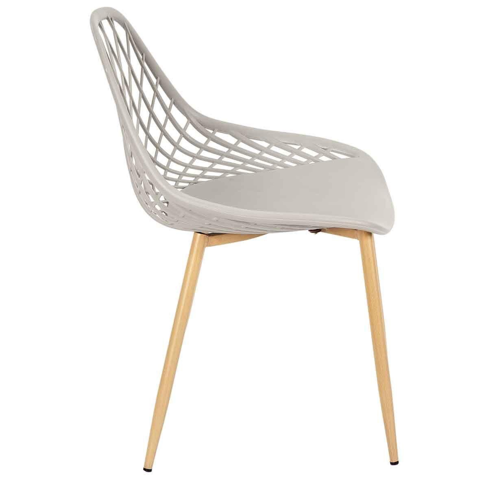 Voir la diapositive 4 : The Home Deco Factory Lot de 4 chaises design  malaga  80cm taupe