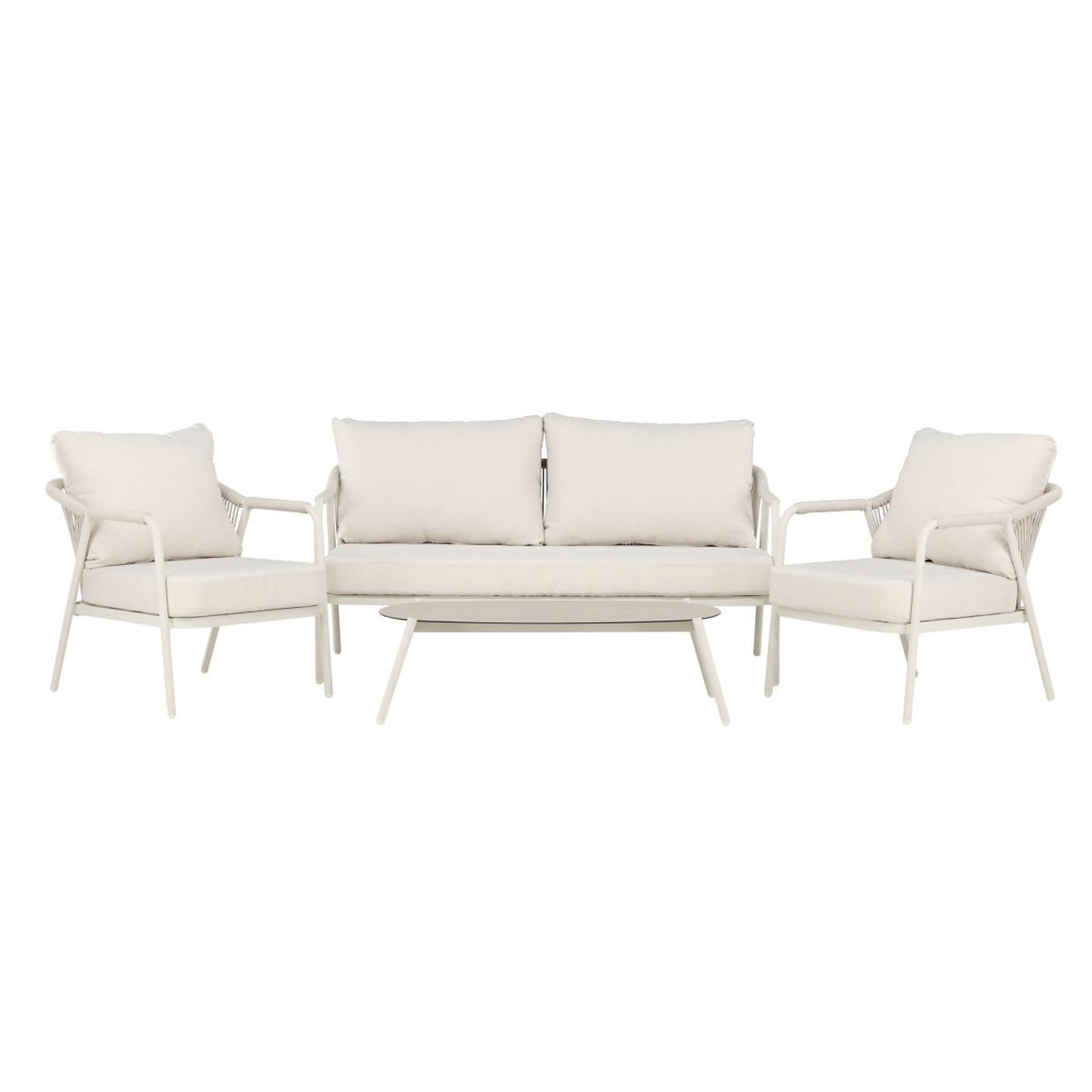 Voir la diapositive 2 : Paris Prix Salon de jardin 4 places  sicily  160cm beige