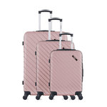 BLUESTAR BLUESTAR - Set de 3 Valises CITE 75 cm 4 Roues. Coloris disponibles : Beige