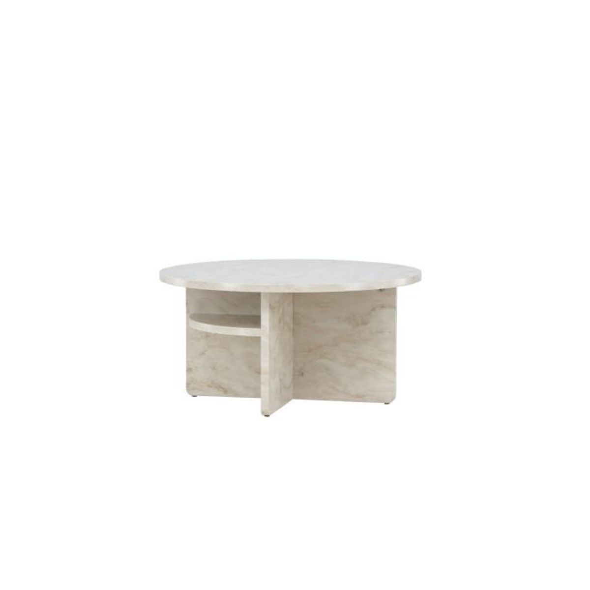 Paris Prix Table Basse Effet Marbre  Alesund   85cm Beige