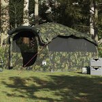 VIDAXL Tente familiale tunnel 6 personnes camouflage impermeable