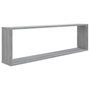 Voir la diapositive 5 : VIDAXL Etageres murales cube 2 pcs Sonoma gris 100x15x30 cm Bois