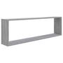 Voir la diapositive 5 : VIDAXL Etageres murales cube 2 pcs Sonoma gris 100x15x30 cm Bois
