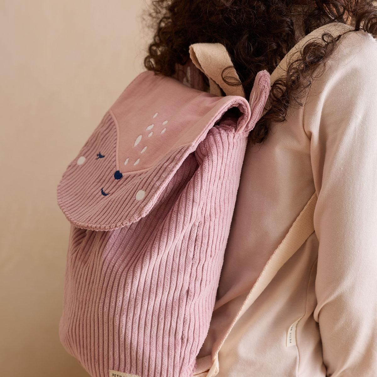 Petit Béguin Sac à dos enfant en velours côtelé Mona