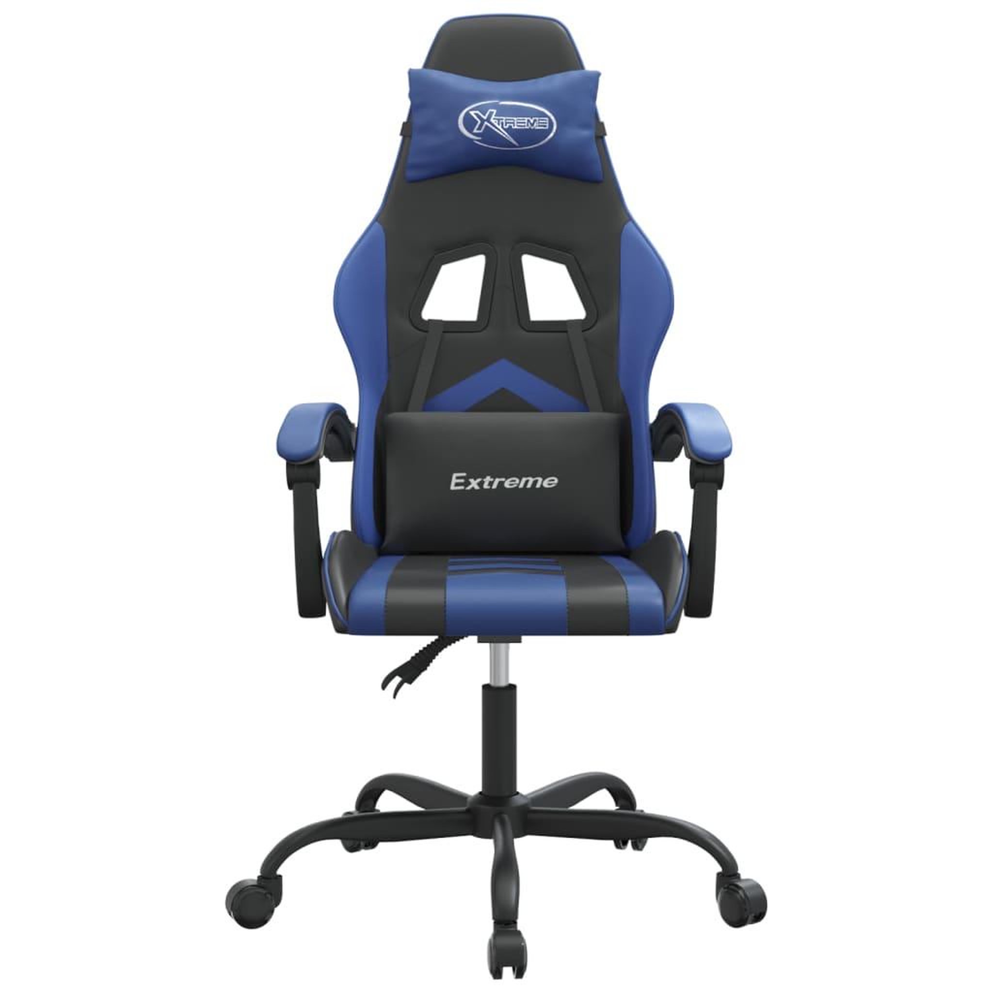 Voir la diapositive 3 : VIDAXL Chaise de jeu pivotante Noir et bleu Similicuir