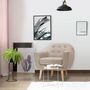Voir la diapositive 5 : Paris Prix Fauteuil Scandinave Tissu  Lopy  78cm Beige