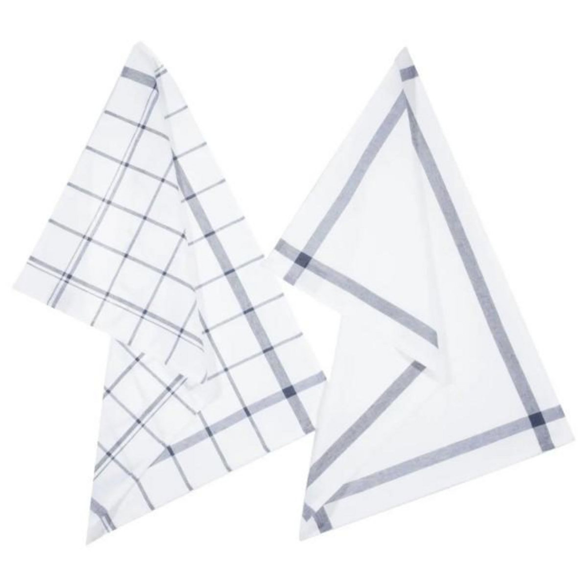 ATMOSPHERA Lot de 2 Torchons de Cuisine  Traditionnel  70cm Bleu