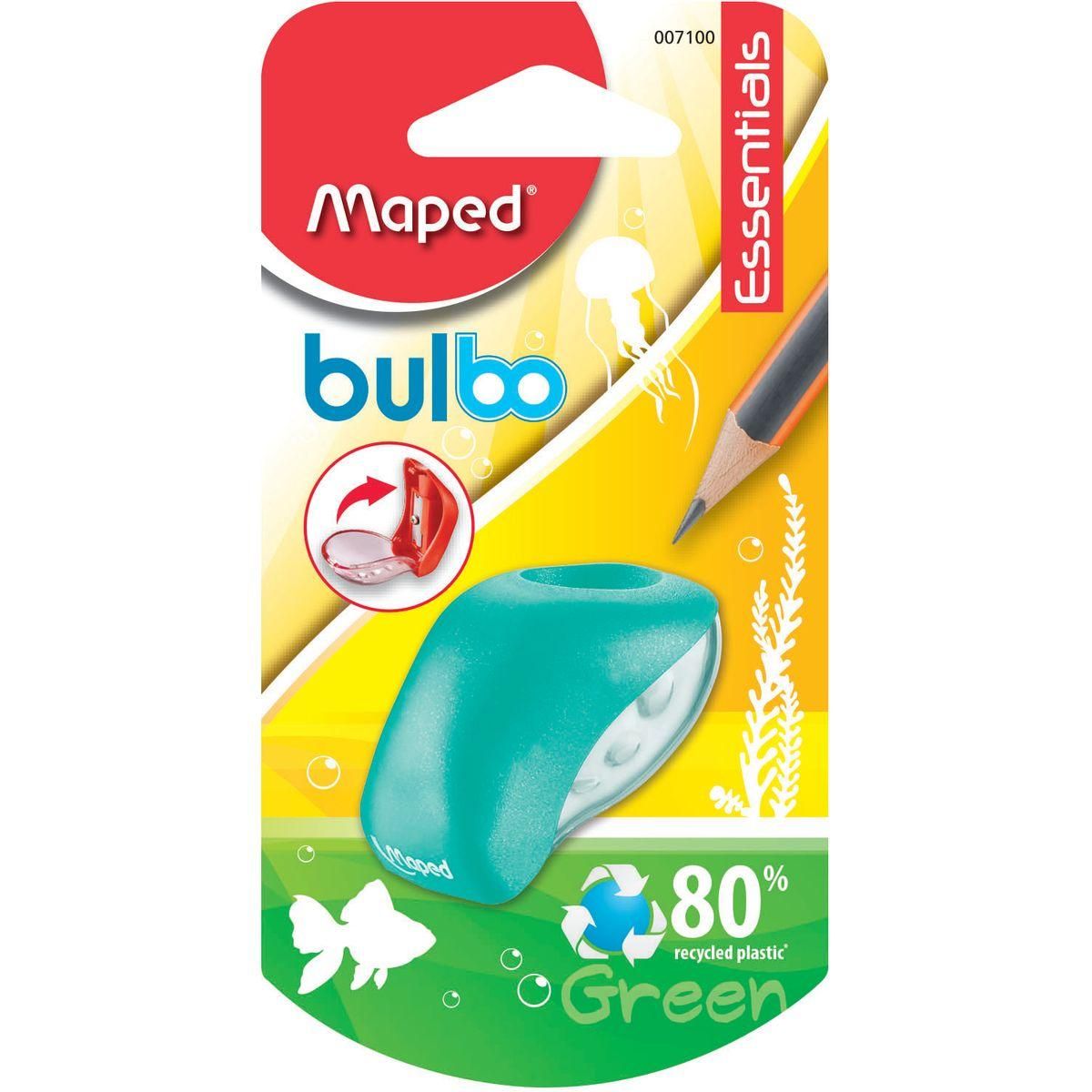 MAPED Taille-crayon 1 trou avec réservoir Bulbo vert