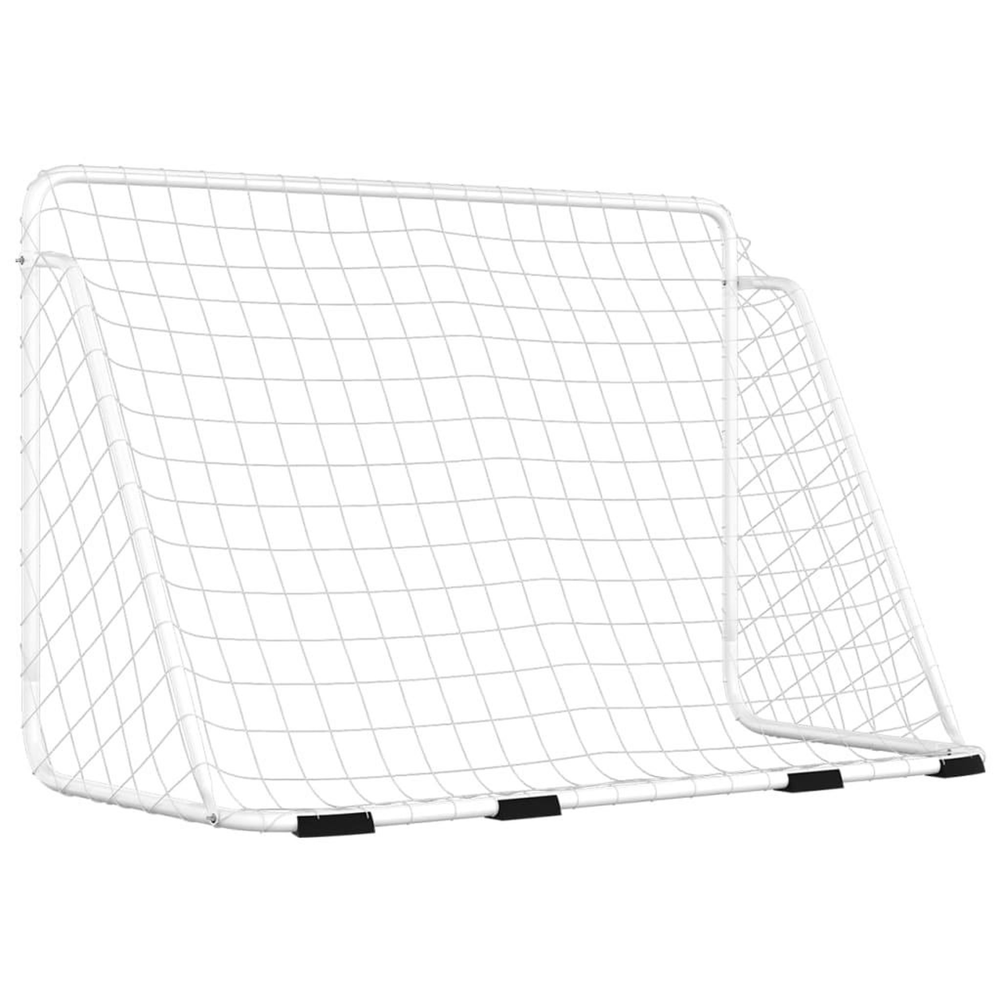 Voir la diapositive 5 : VIDAXL But de football avec filet Blanc 180x90x120 cm Acier