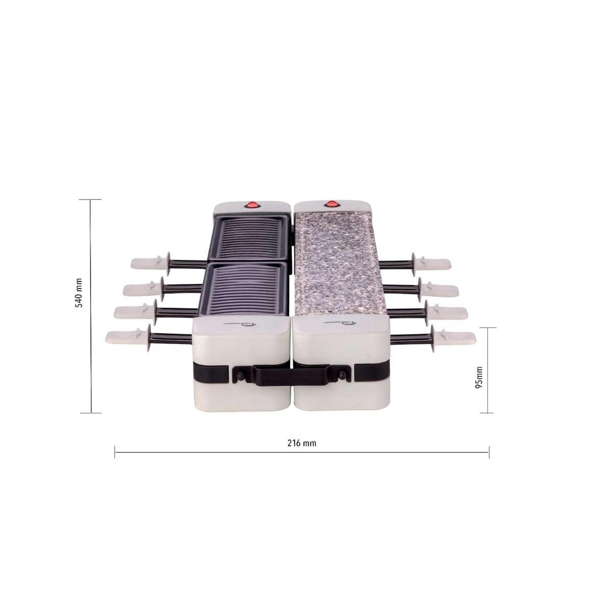 Voir la diapositive 6 : LITTLE BALANCE Raclette / gril.2x4pers.1200w. - 8502