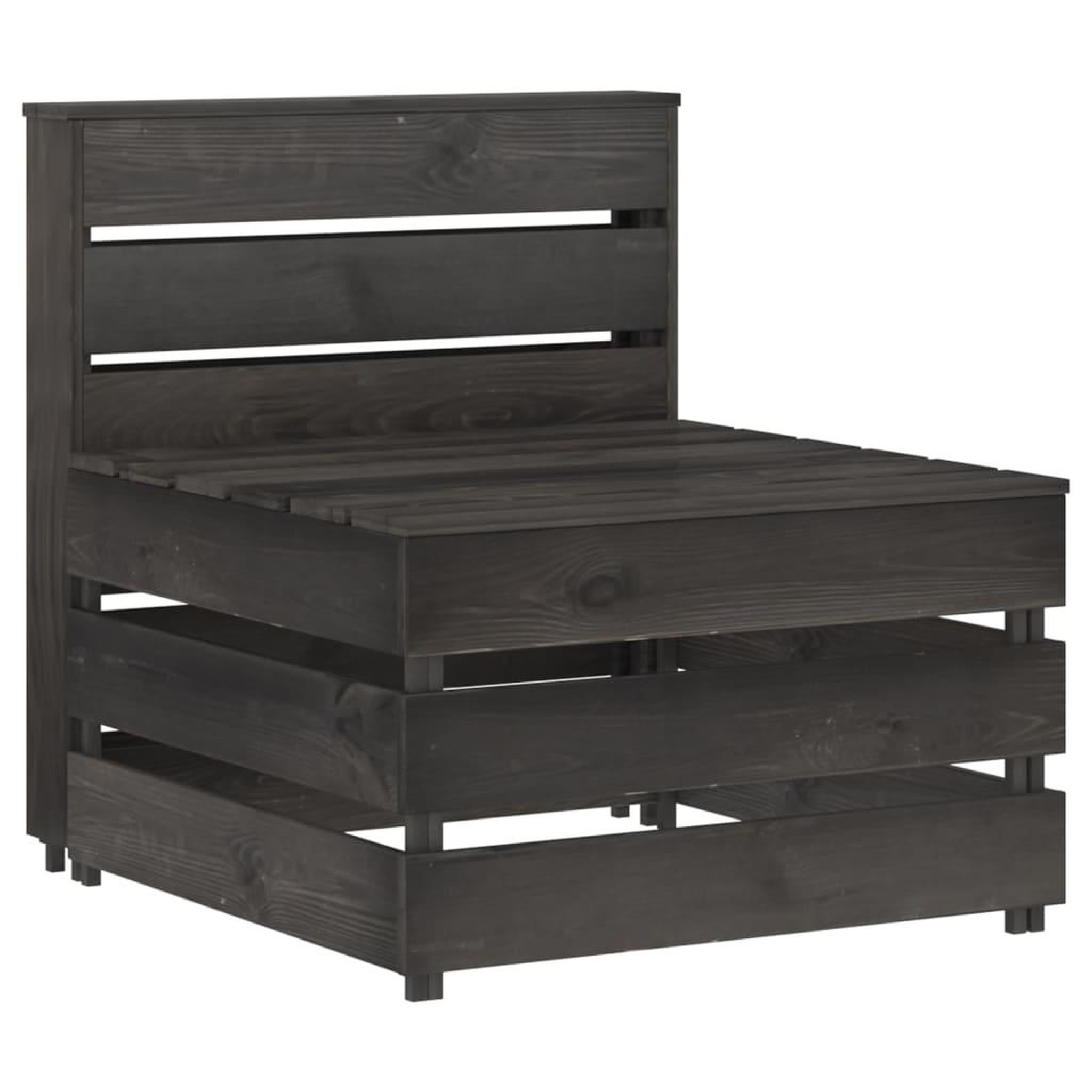 Voir la diapositive 3 : VIDAXL Salon de jardin 3 pcs Bois de pin impregne de gris