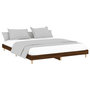 Voir la diapositive 3 : VIDAXL Cadre de lit sans matelas chene marron 200x200 cm