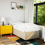 Voir la diapositive 1 : VIDAXL Cadre de lit sans matelas creme 90x200 cm tissu