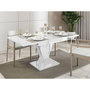 Voir la diapositive 1 : BEST MOBILIER Xandriel - table à manger extensible - blanc - 4 à 6 personnes