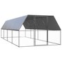 Voir la diapositive 1 : VIDAXL Poulailler d'exterieur 3x8x2 m Acier galvanise