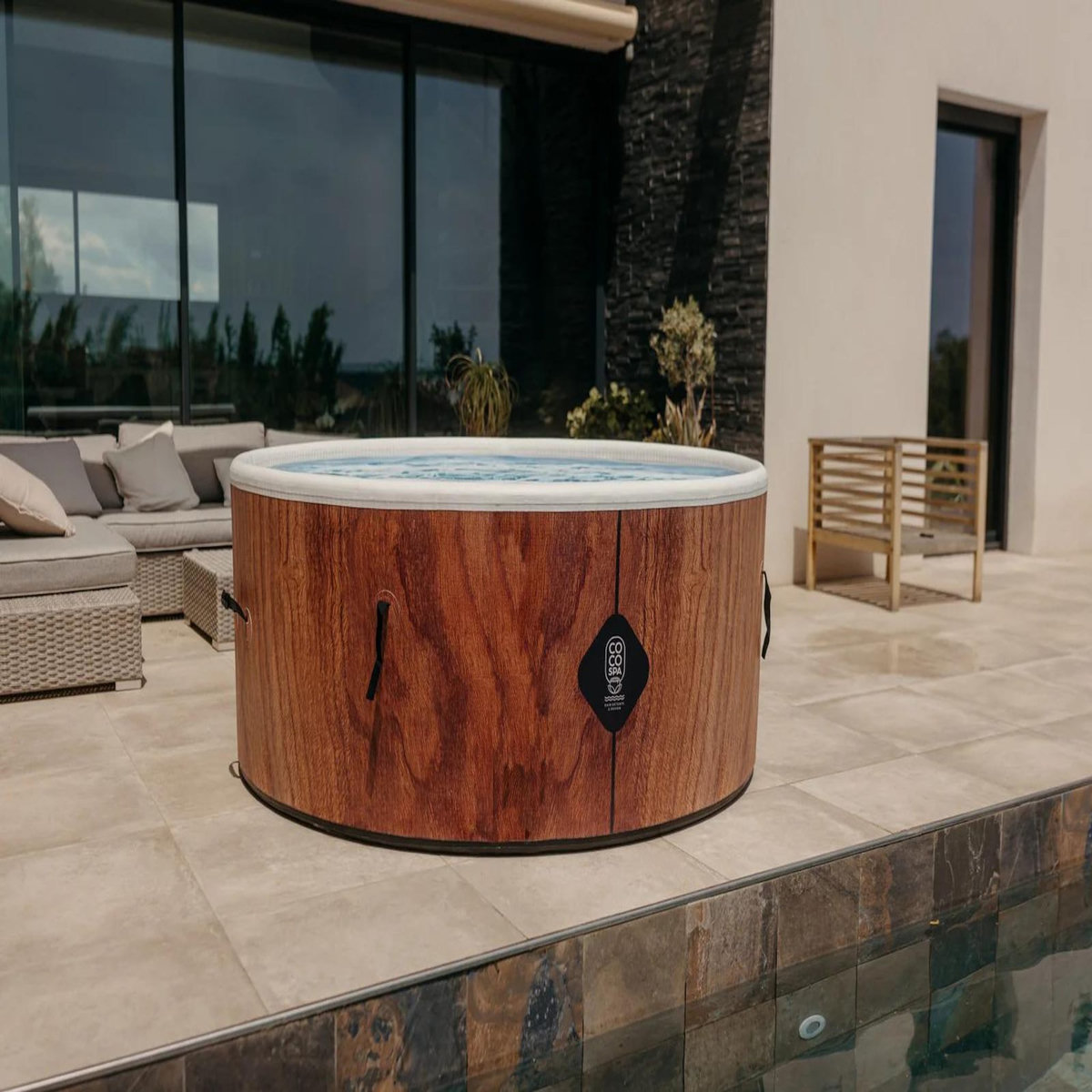 COCO BAIN Piscine gonflable Bora Bora 180 cm diamètre, 1200 litres