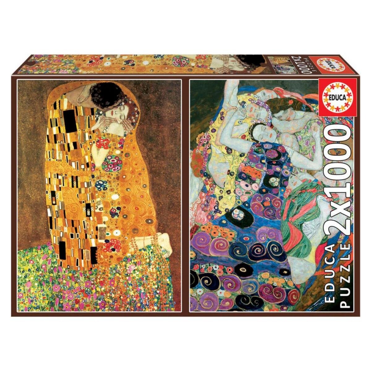 EDUCA Puzzle 2 x 1000 pcs - Le baiser + La vierge - Gustav Klimt