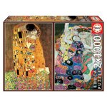 EDUCA Puzzle 2 x 1000 pcs - Le baiser + La vierge - Gustav Klimt