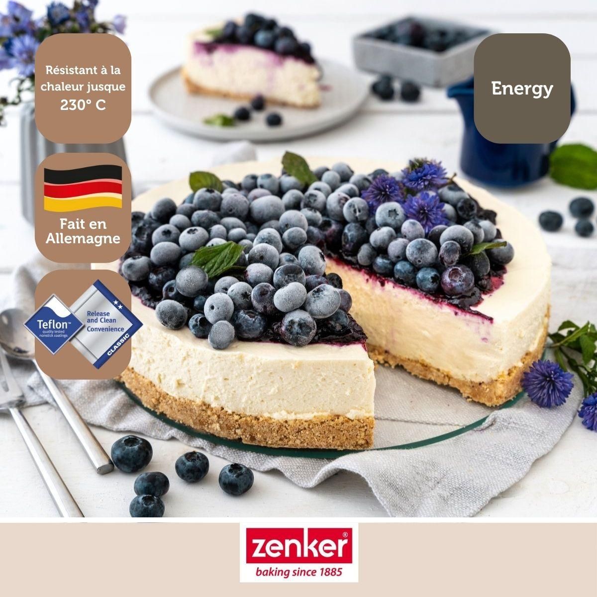 ZENKER Ensemble de 2 Moules à manqué à charnière fond en verre 26 cm Zenker Energy