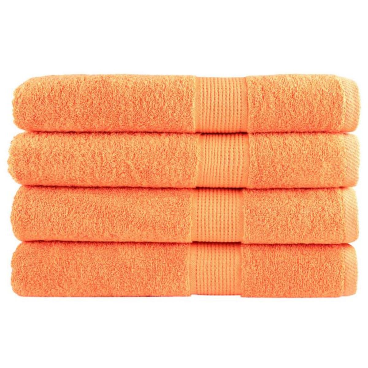 VIDAXL Serviettes de qualité supérieure SOLUND 4 pcs orange 600 g m²