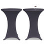 Voir la diapositive 2 : VIDAXL Housses de table extensible 4 pcs 80 cm Anthracite