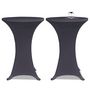 Voir la diapositive 2 : VIDAXL Housses de table extensible 4 pcs 80 cm Anthracite