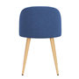 Voir la diapositive 2 : Rendez vous déco Lot de 2 chaises en tissu bleu et pieds en métal effet bois - Cozy