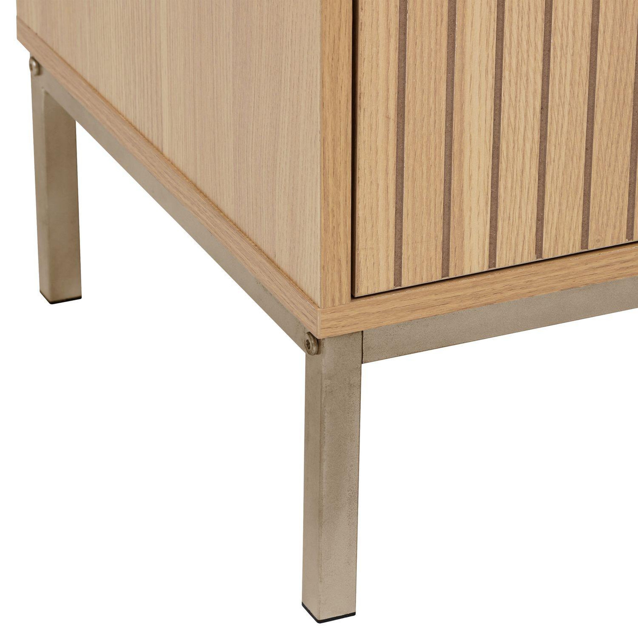 Voir la diapositive 6 : FIVE Buffet bas 3 portes en bois tasso - beige